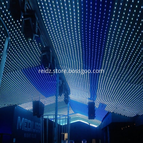 Fireproof velvet materials custom led curtain